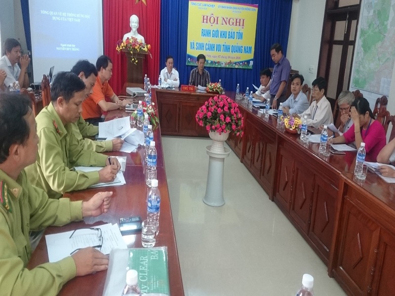 Hội nghị ranh giới khu bảo tồn loài - sinh cảnh loài voi tỉnh Quảng Nam Hội nghị ranh giới khu bảo tồn loài - sinh cảnh loài voi tỉnh Quảng Nam